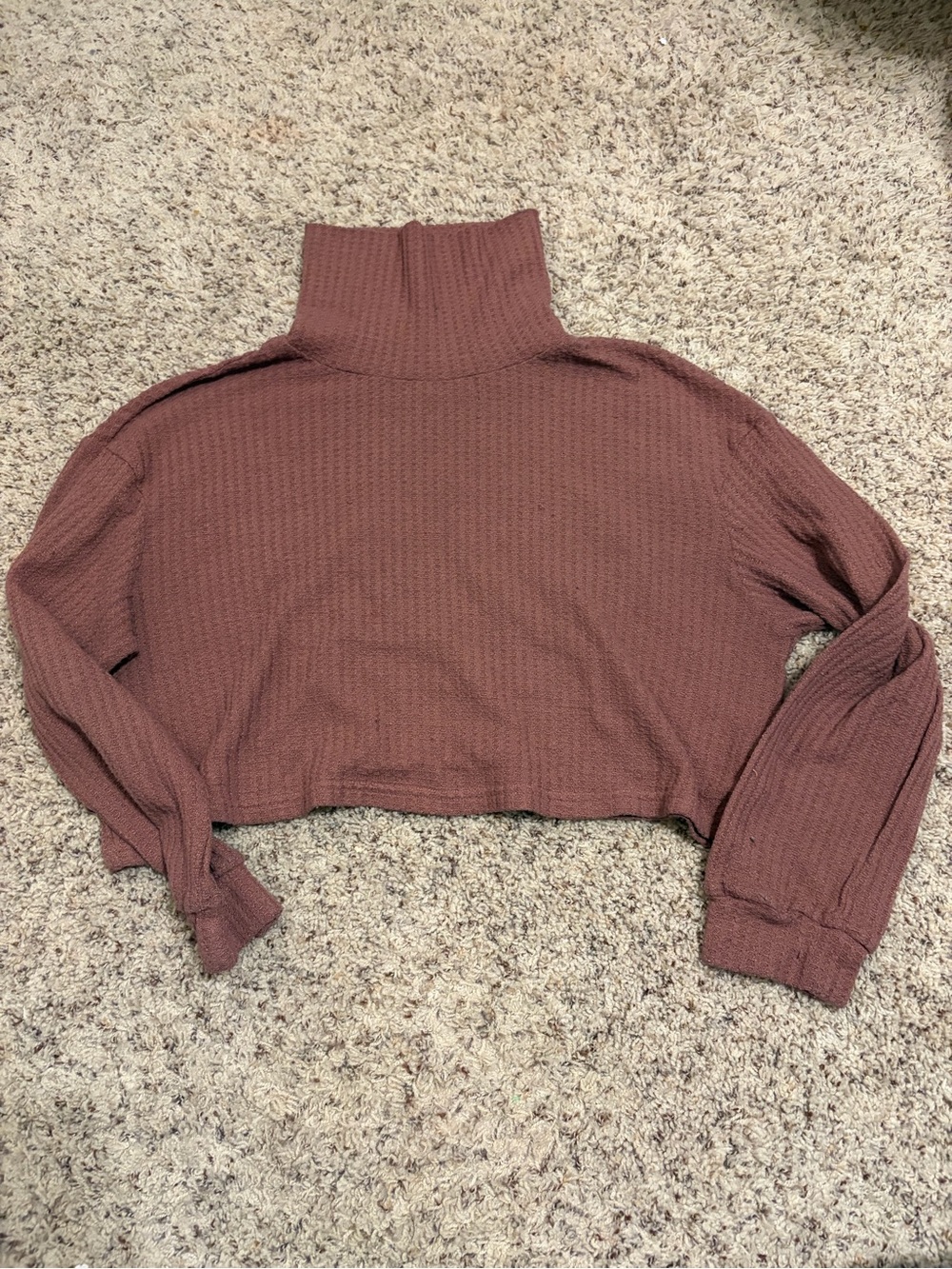 ROMWE Dusty Rose Textured Knit Sweater